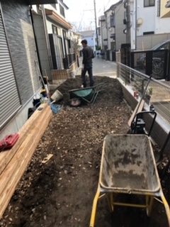 練馬区戸建て　外構工事